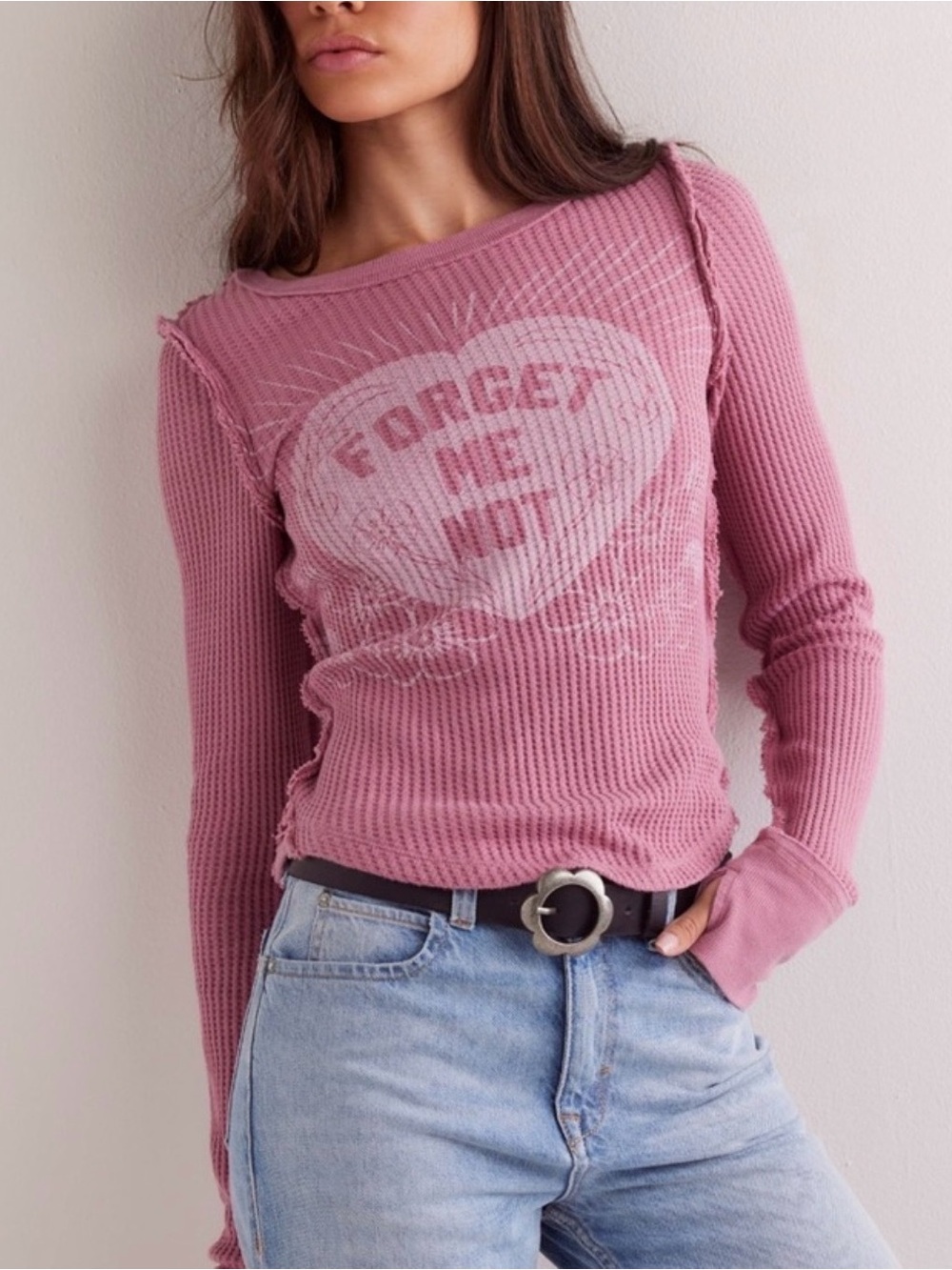 Free People Lucky Locket Thermal Tee